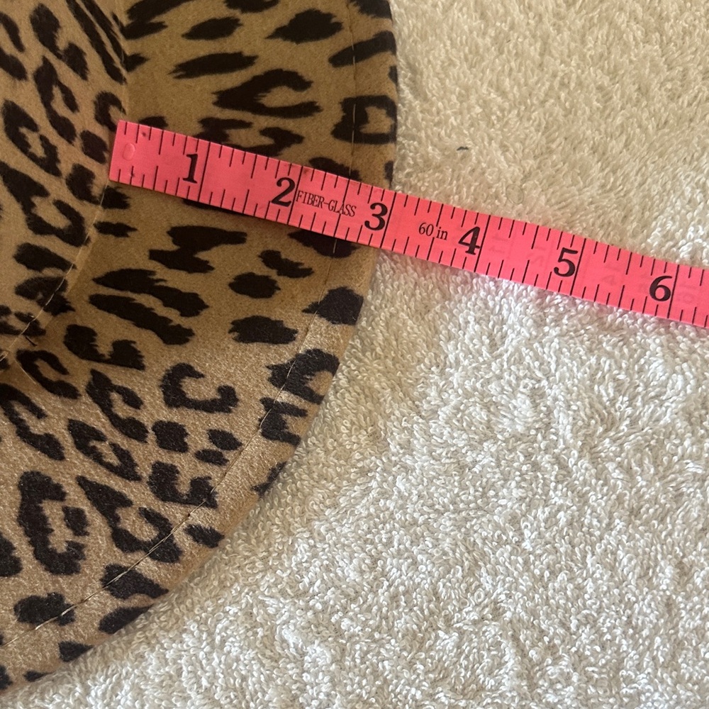 Leopard Print Wide Brim Hat - Women Accessories - Picture 6 of 8